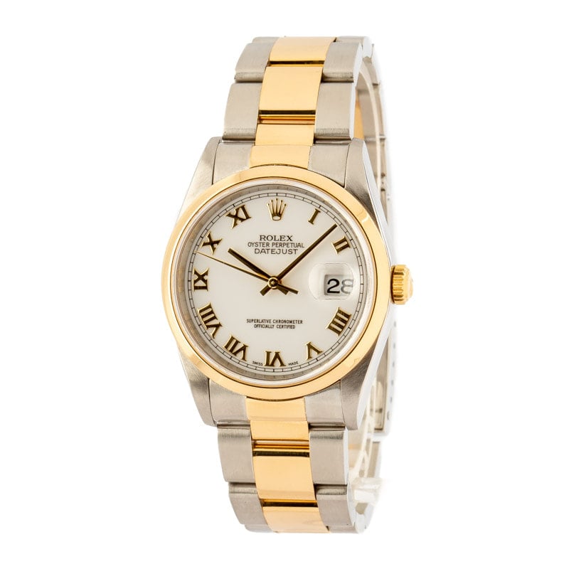 Rolex Datejust 16203 White Roman Dial