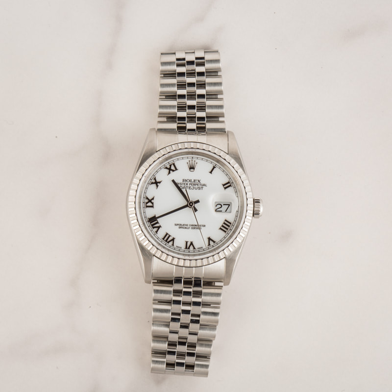 Pre-Owned Rolex Datejust 16220 Engine Turned Bezel