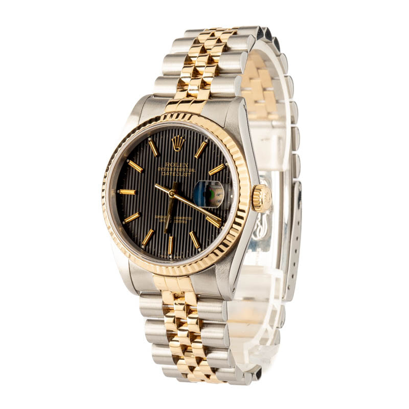 Rolex Datejust 16233 Black Tapestry