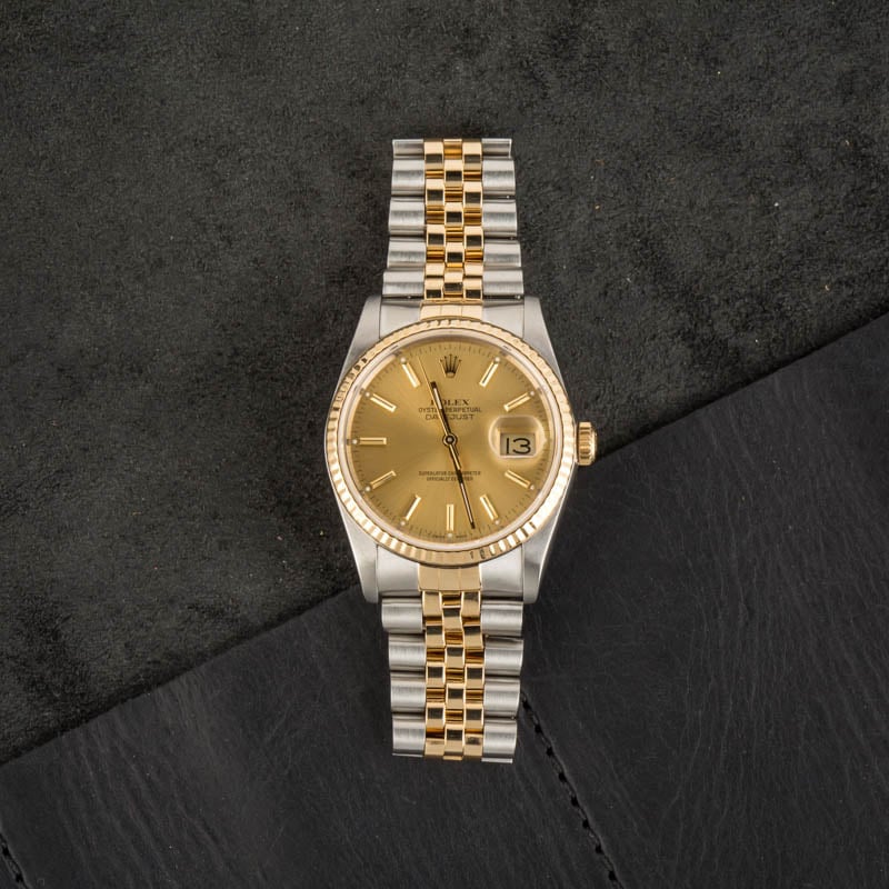 Datejust Rolex 16233 Two Tone Jubilee