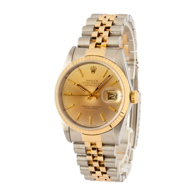 Rolex Datejust 16233 Two Tone Champagne