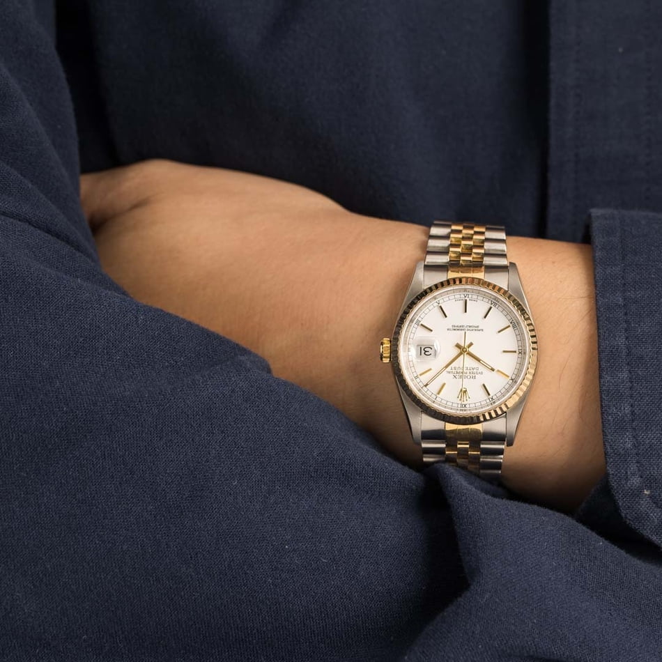 Pre-Owned Rolex Datejust 16233 White Dial