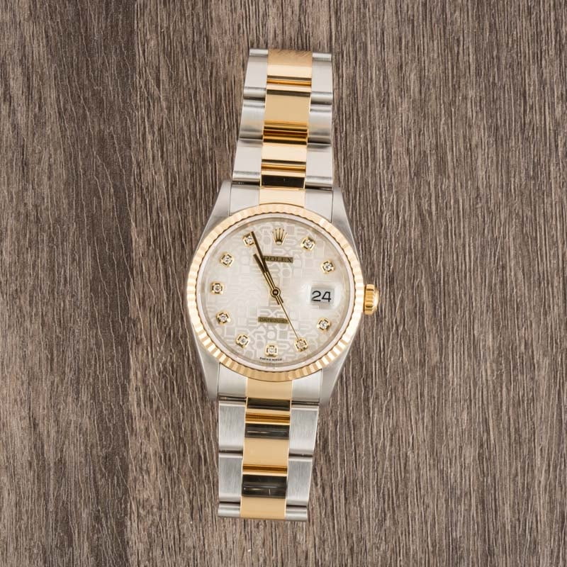 Pre Owned Rolex Datejust 16233 Jubilee Diamond Dial