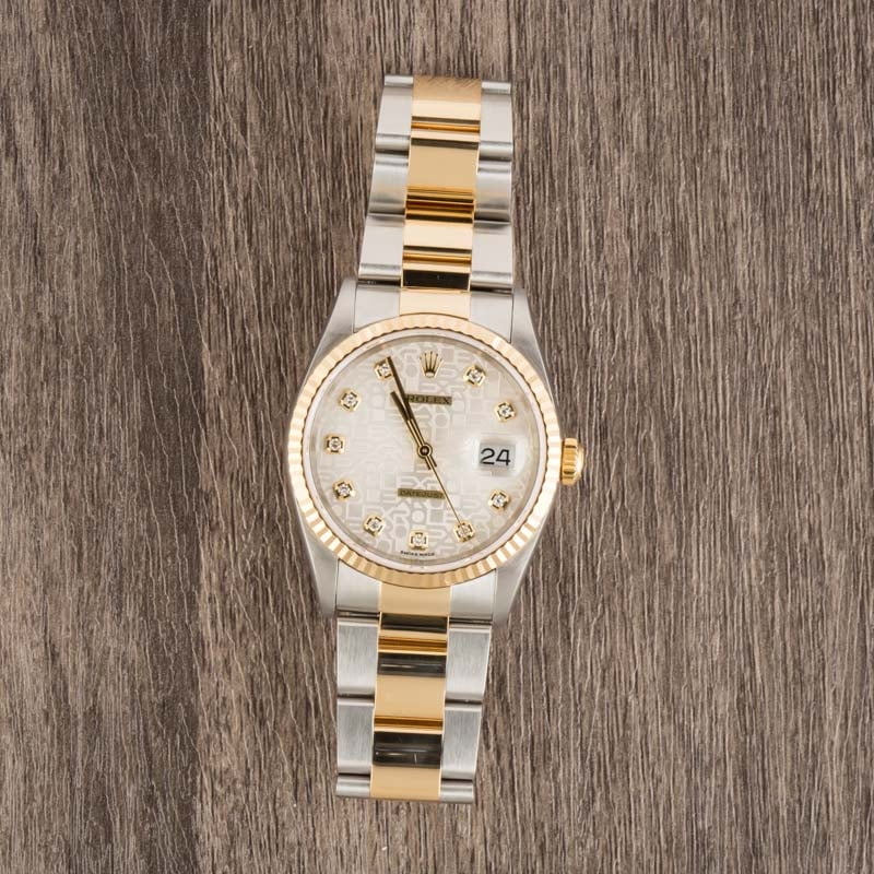 Pre Owned Rolex Datejust 16233 Jubilee Diamond Dial