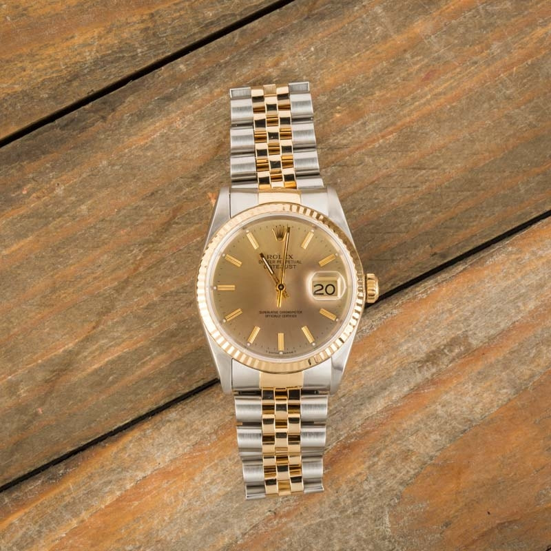 Rolex Datejust 16233 Two Tone Champagne