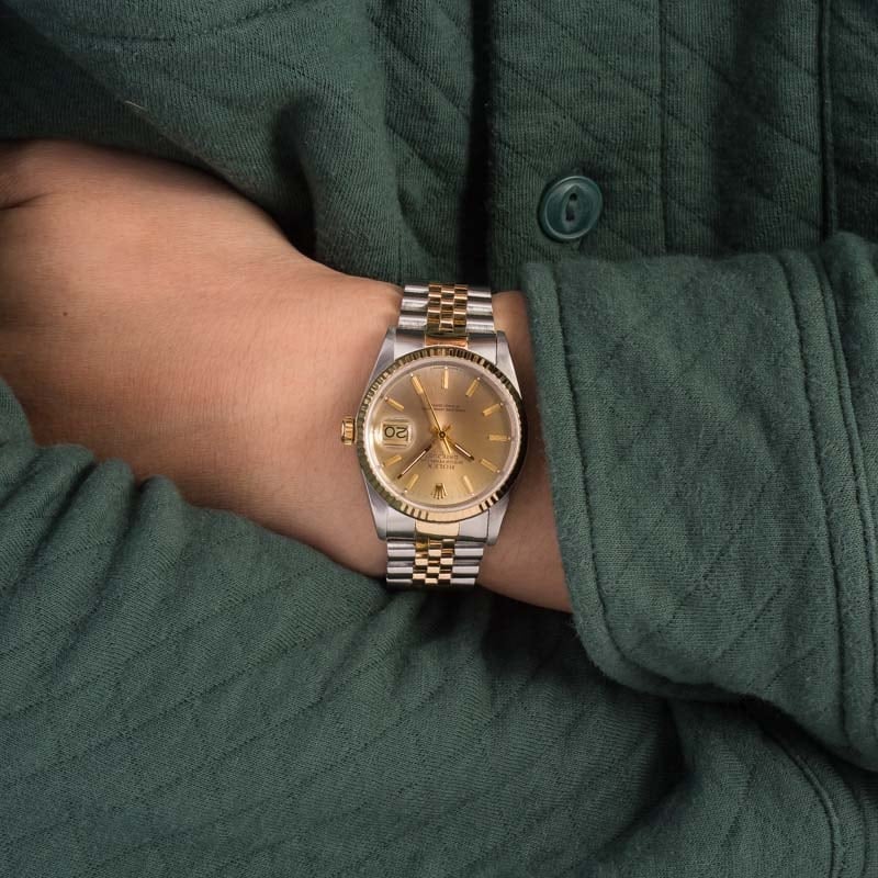 Rolex Datejust 16233 Two Tone Champagne