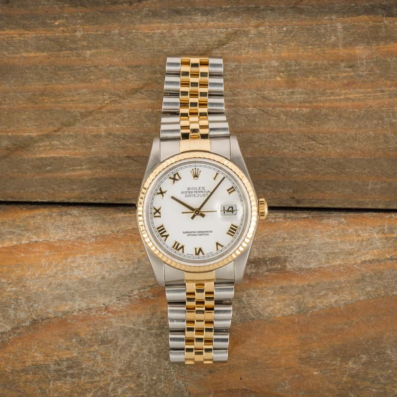 Men's Rolex Datejust 16233 White Dial
