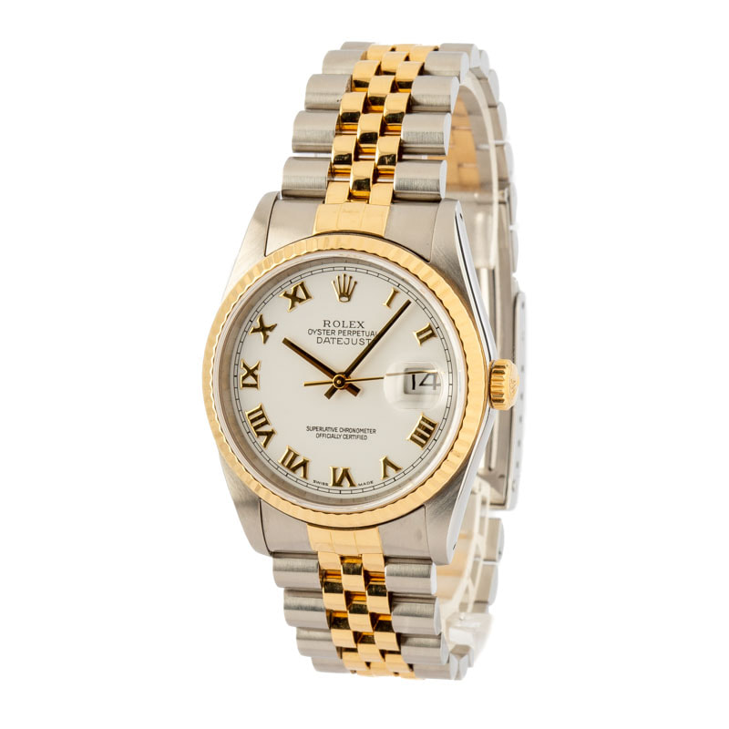 Men's Rolex Datejust 16233 White Dial