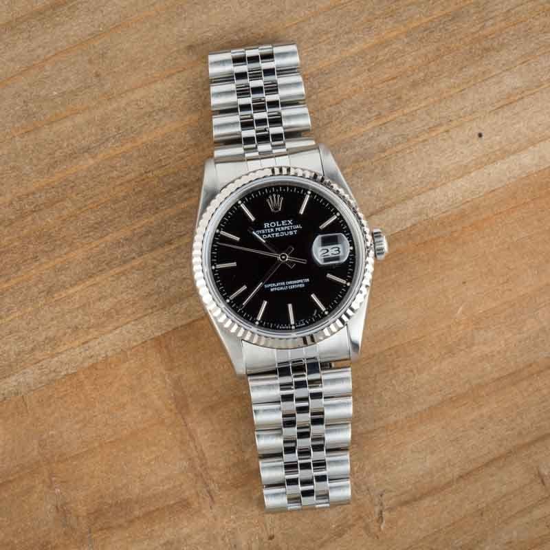 Used Rolex Datejust 16234 Black Dial