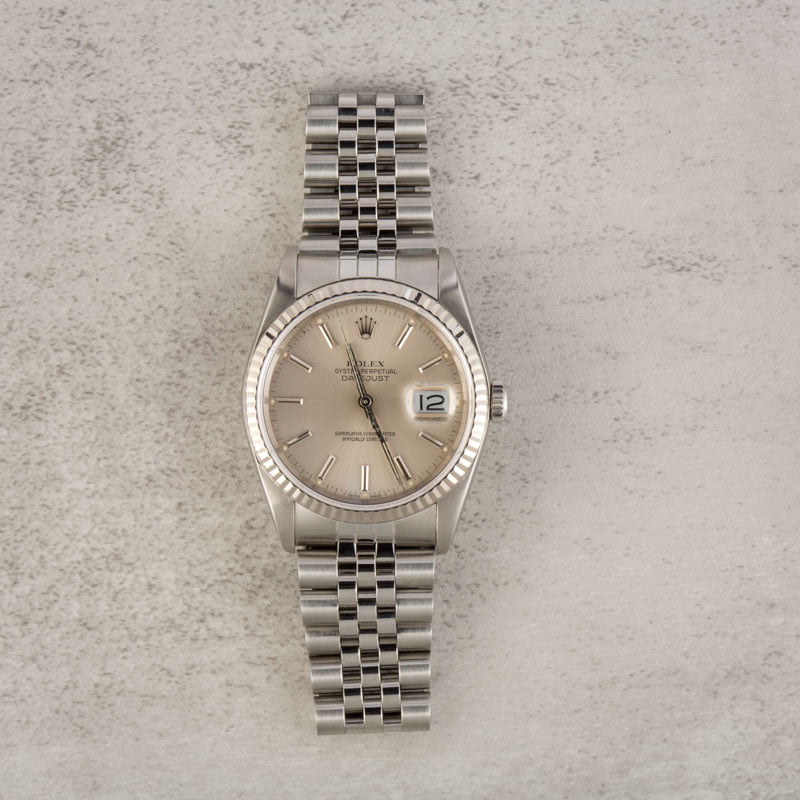 Rolex Datejust 16234 Silver Dial Steel Jubilee