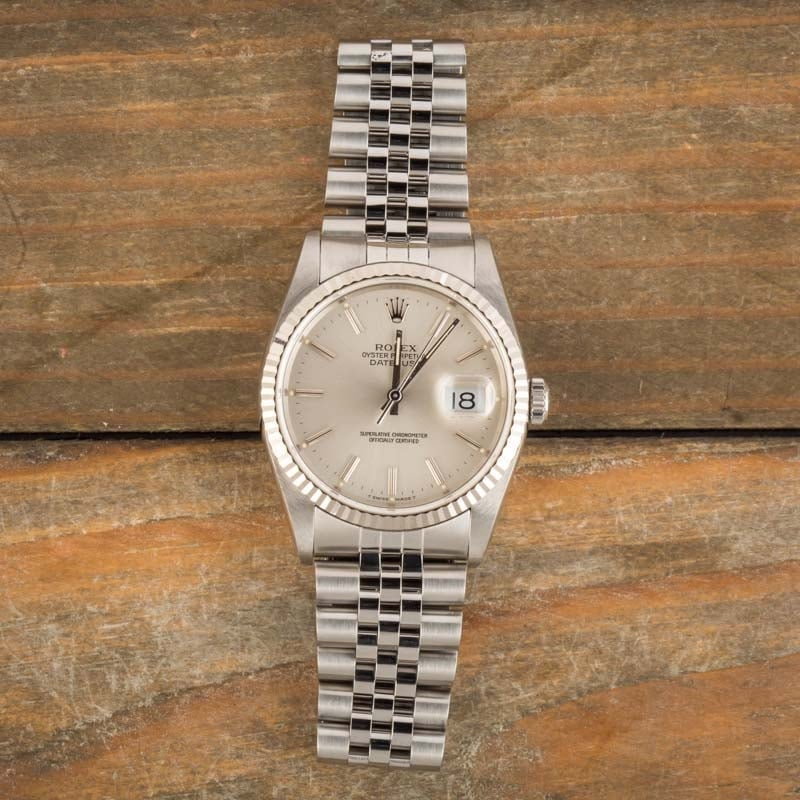 Men's Rolex Datejust 16234 Silver Dial