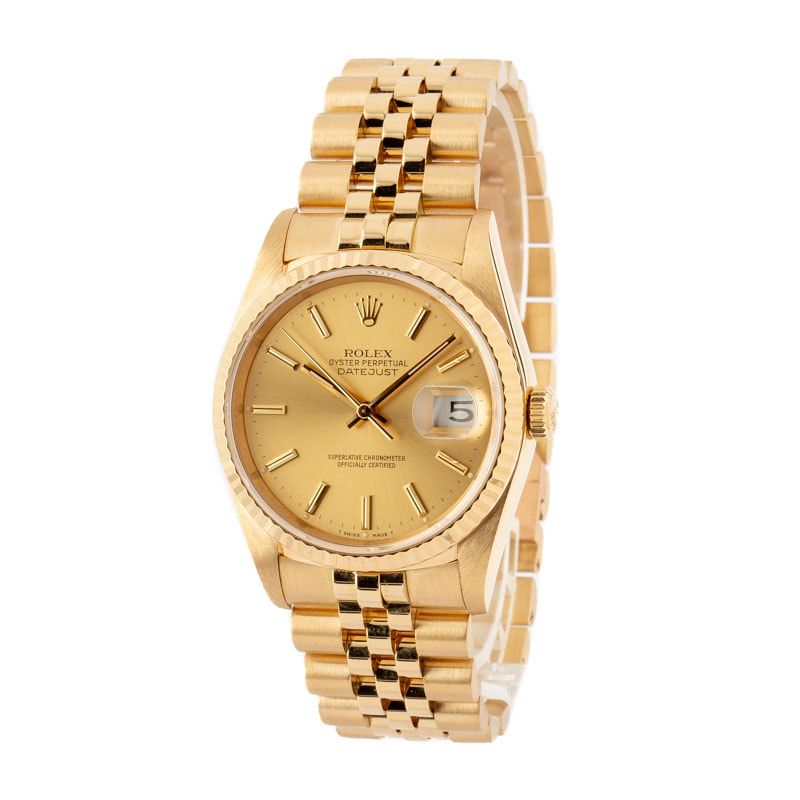 Rolex Datejust 16238 18k Yellow Gold