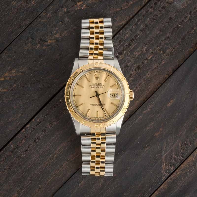 Rolex Datejust 16253 Champagne Tapestry Dial