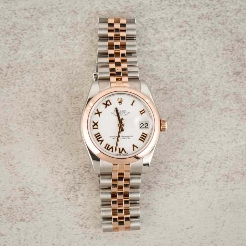 Used Rolex Mid-Size Datejust 178241 Everose Gold