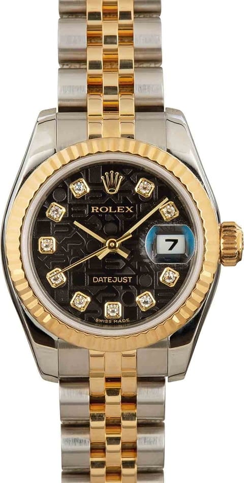 Ladies Rolex Datejust Watch 179173 Diamond Dial