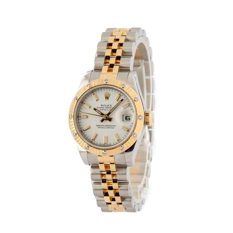 Ladies Rolex Datejust 179313 Fluted Diamond Bezel