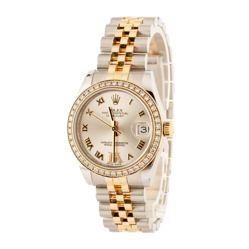 Lady Rolex Datejust 31 Ref 179383 Diamond Bezel