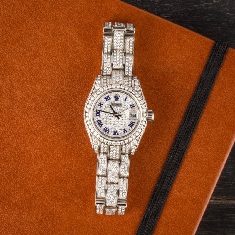 Ladies Rolex Datejust 179459 18k White Gold