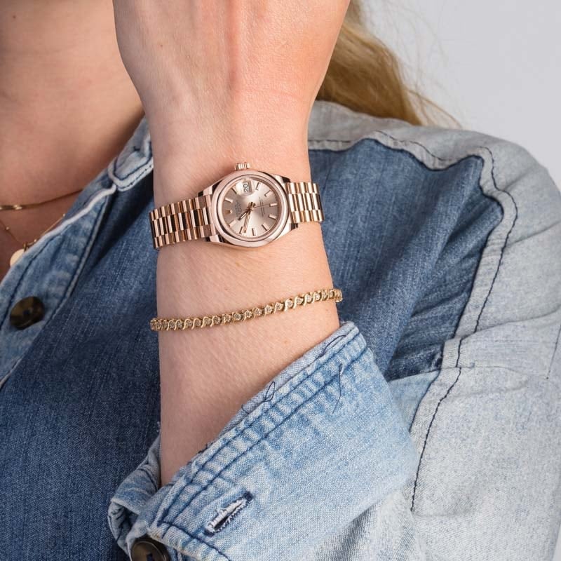Rolex Lady Datejust 279165 18k Everose Gold