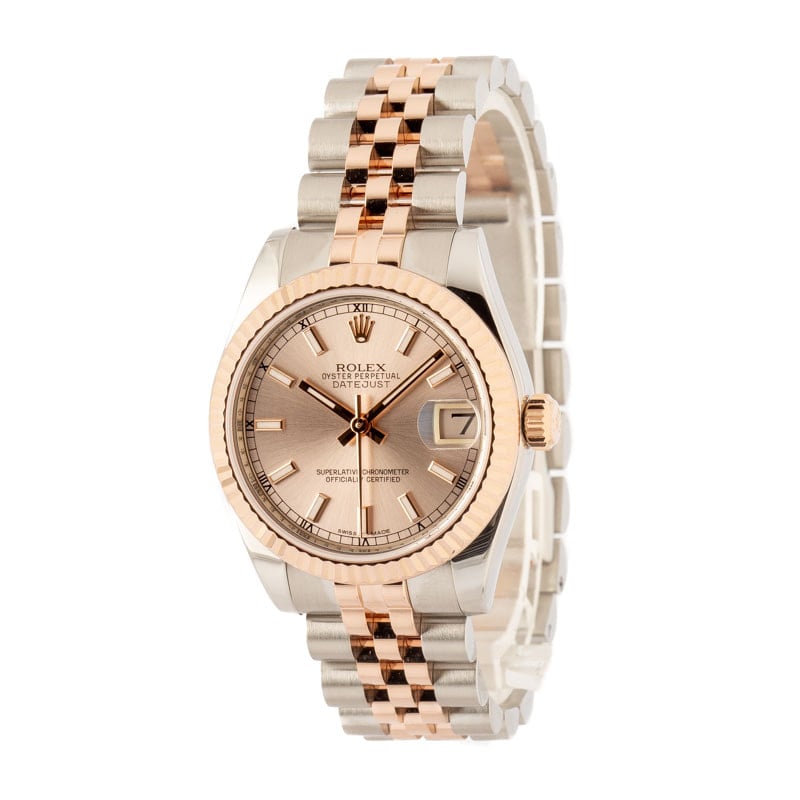 Lady Rolex Datejust 31 Two Tone 178271 Rose Dial