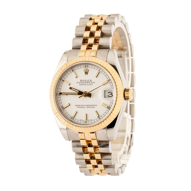 Rolex Datejust Ref 178273 White Dial
