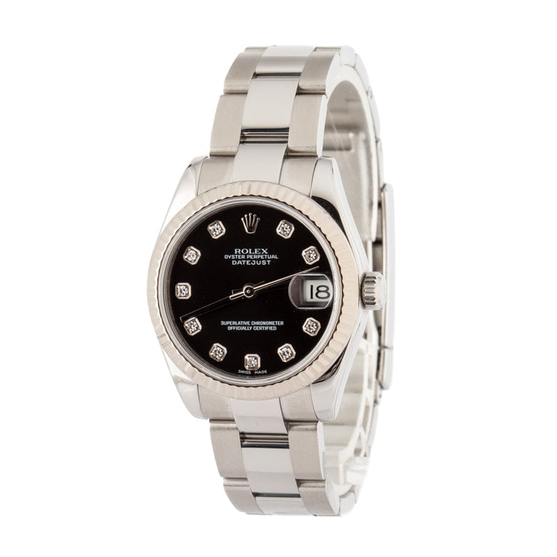 Rolex Datejust 31 Ref 178274 Black Diamond Dial
