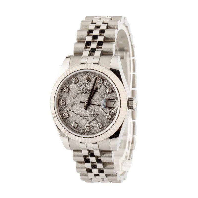 Ladies Rolex Datejust 31 Ref 178274 Meteorite Diamond Dial