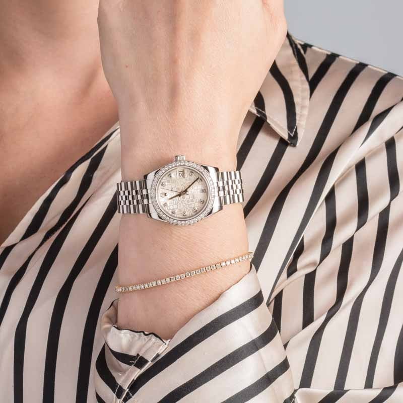 Rolex Datejust 31 ref 178384 Jubilee Diamond Dial