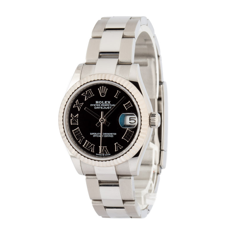 Ladies Rolex Datejust Ref 278274 Black Dial