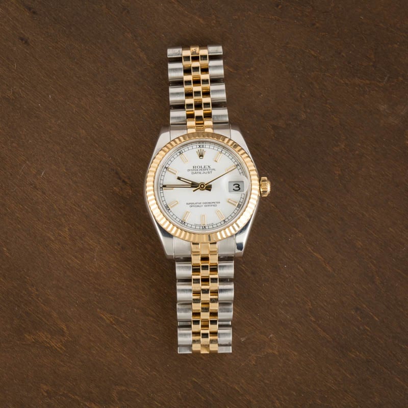 Rolex Datejust Ref 178273 White Dial
