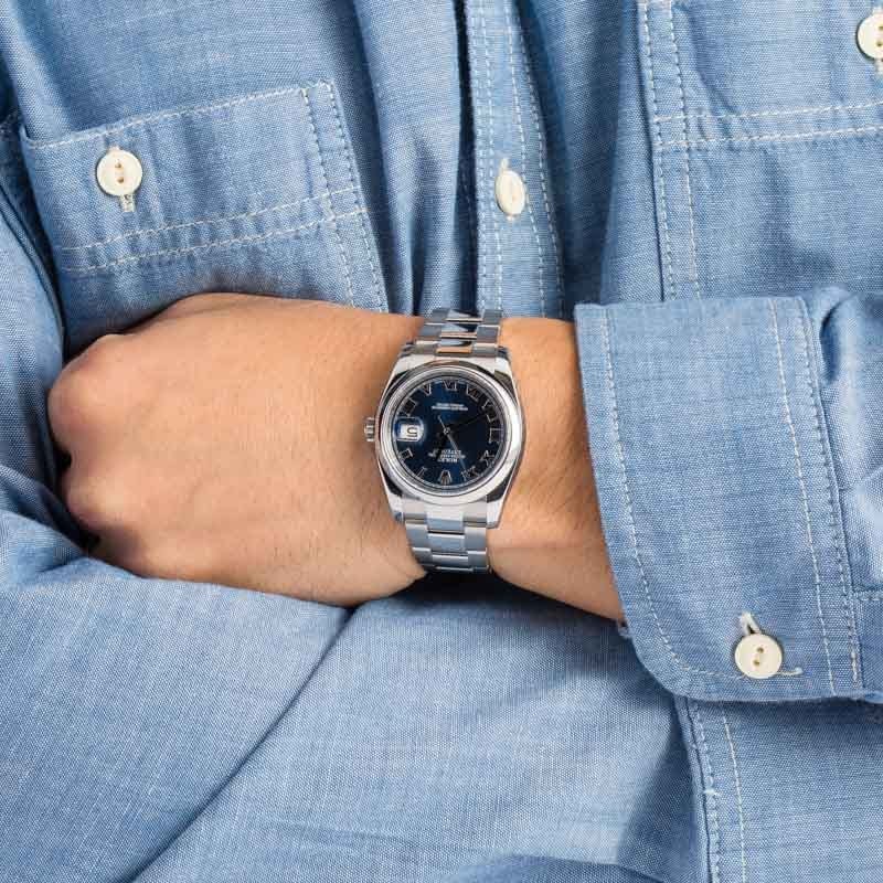Rolex Datejust 116200 Blue Roman Dial