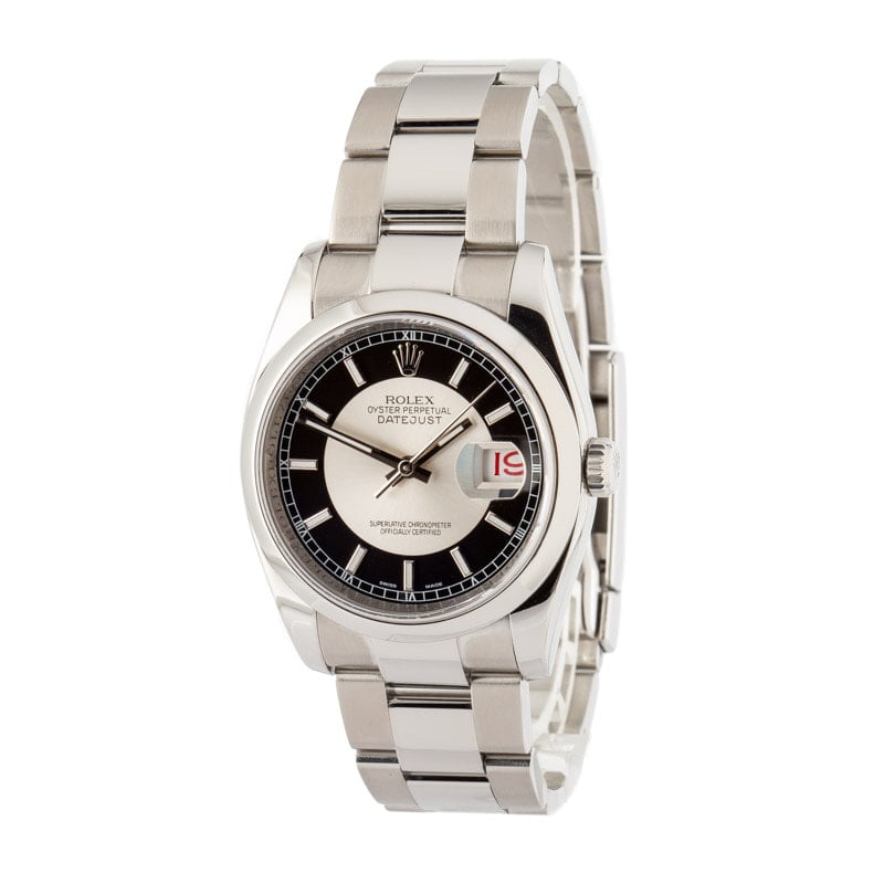 Pre Owned Rolex Datejust 116200 Tuxedo Dial