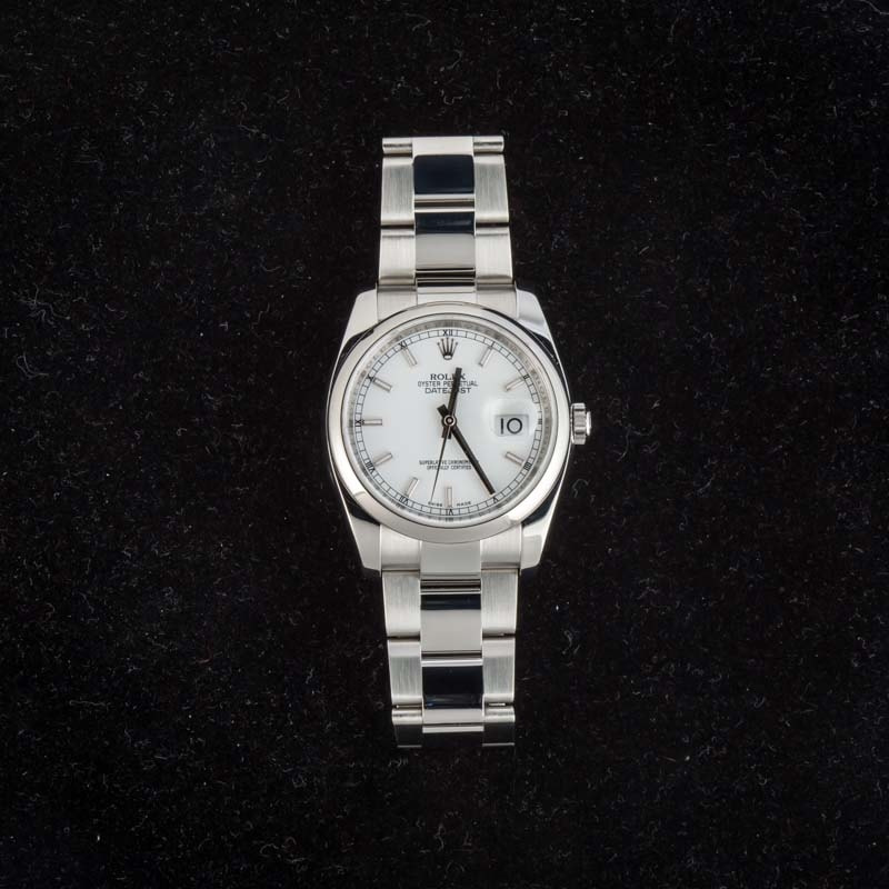 Rolex Datejust Ref 116200 White Dial