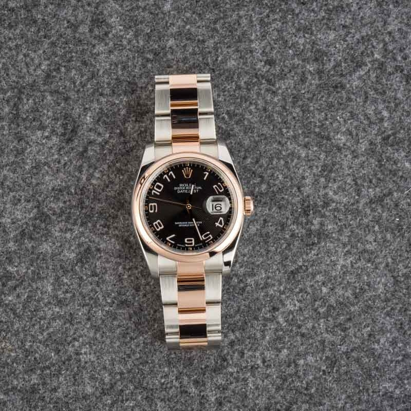 Rolex Datejust Ref 116201 Black Concentric Dial