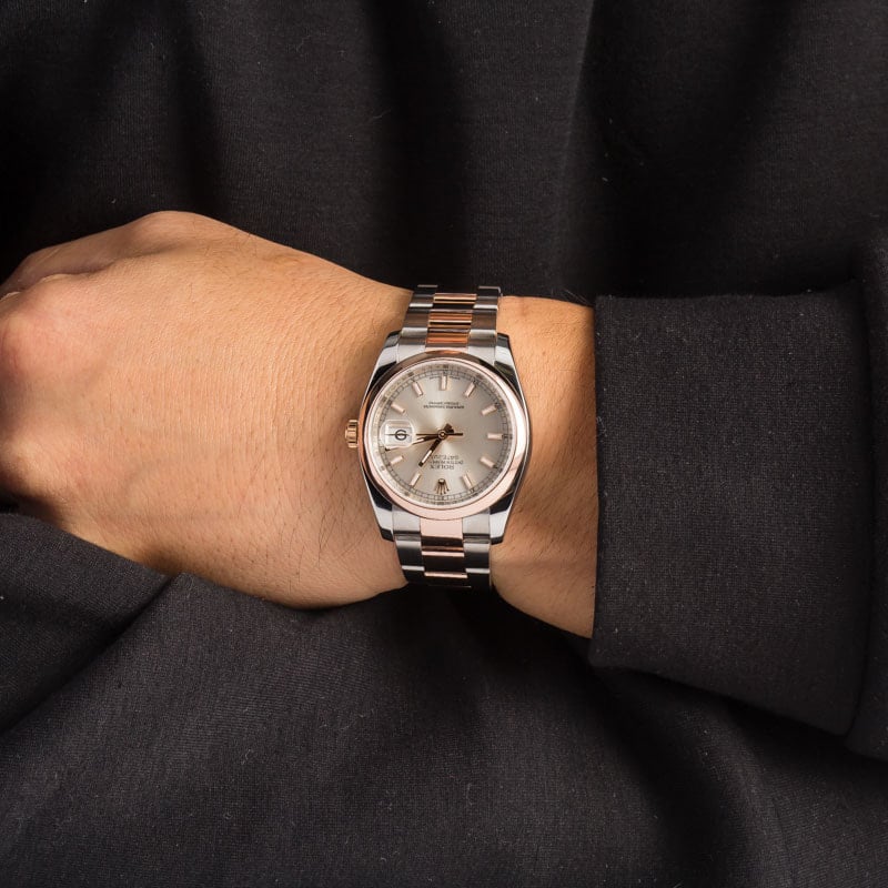 Rolex Datejust Ref 116201 Silver Dial