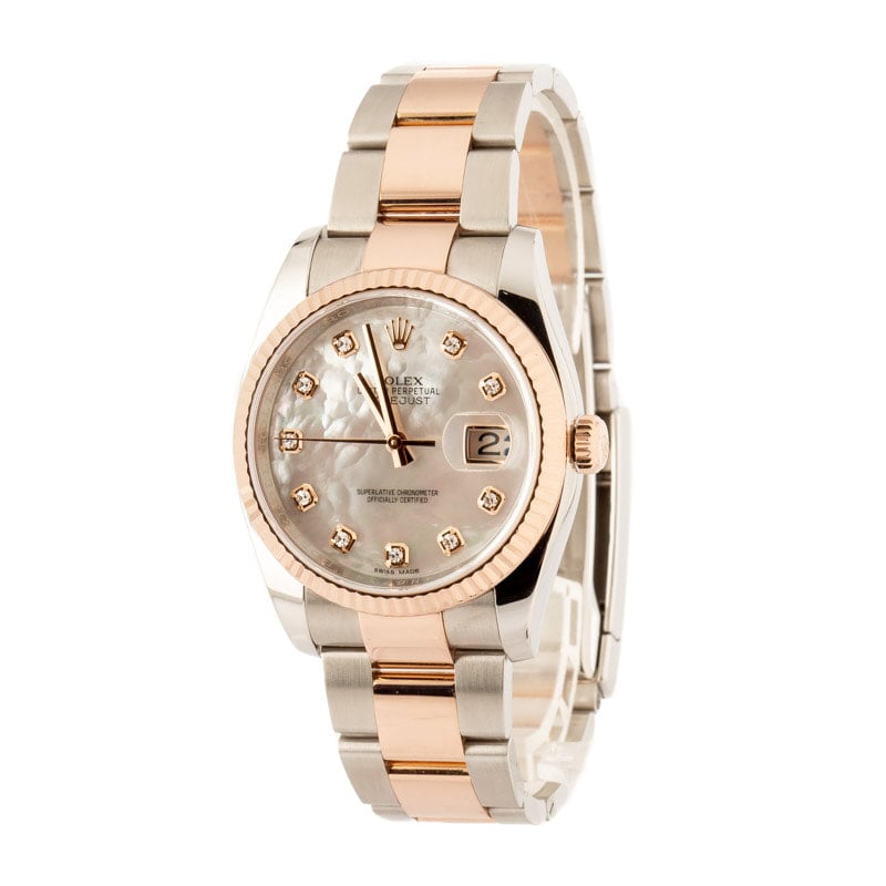 Rolex Datejust 36 Ref 116231 Mother of Pearl Diamond Dial