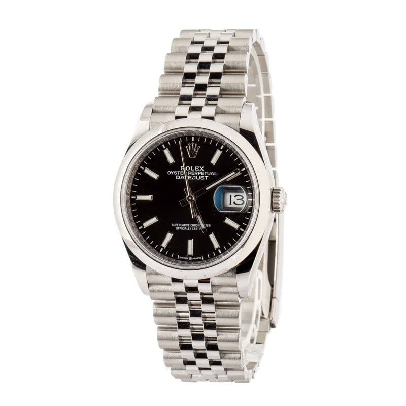 Pre-Owned Rolex Datejust 126200 Black Dial