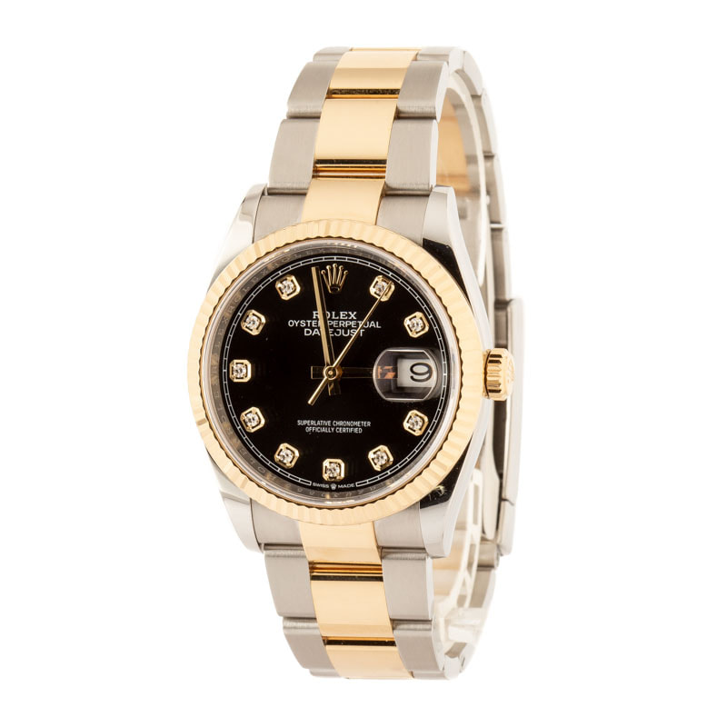 Rolex Datejust 36 Ref 126233 Black Diamond Dial