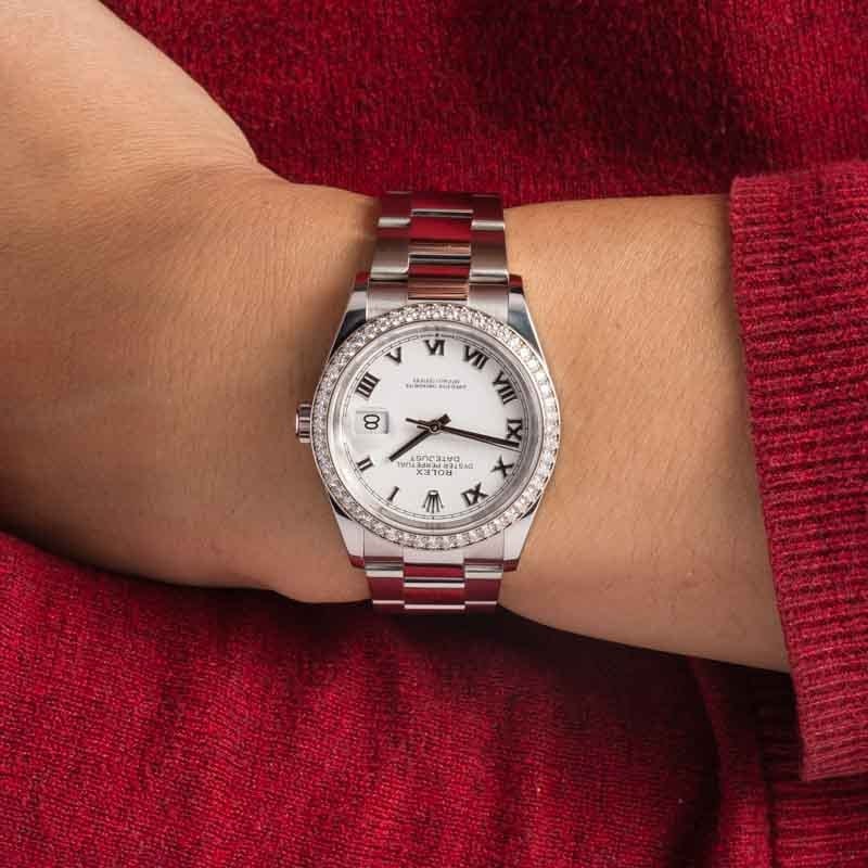 Rolex Datejust 126284 White Roman Dial