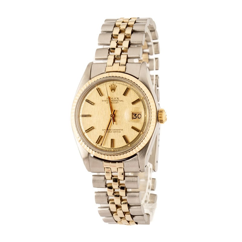 Rolex Datejust 36 Ref 1601 Champagne Linen Dial