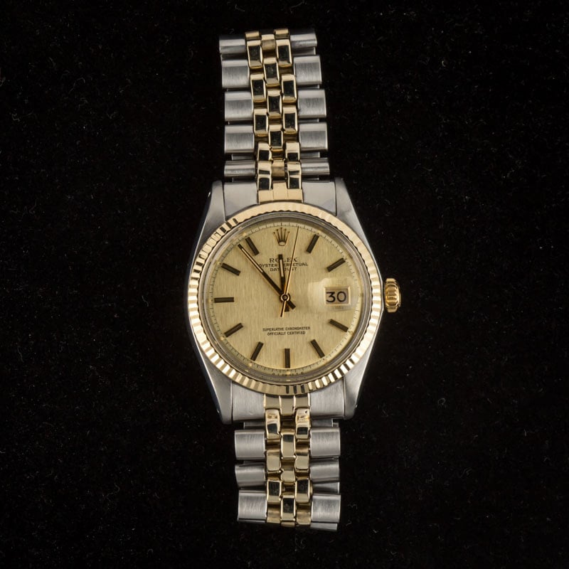 Rolex Datejust 36 Ref 1601 Champagne Linen Dial