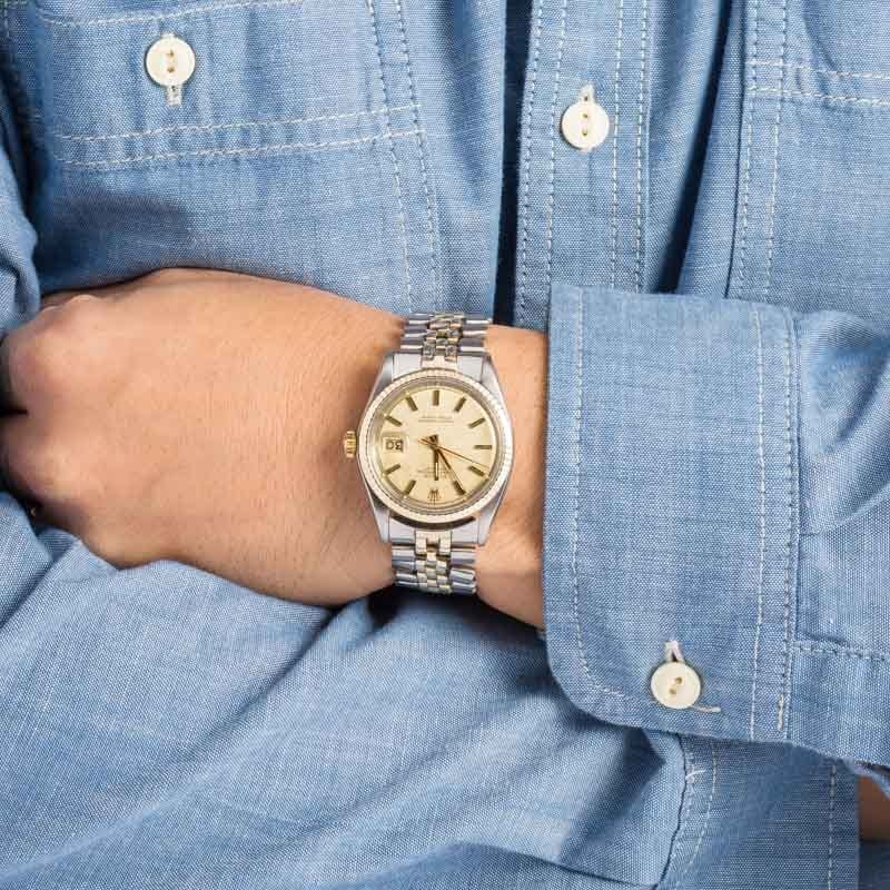 Rolex Datejust 36 Ref 1601 Champagne Linen Dial