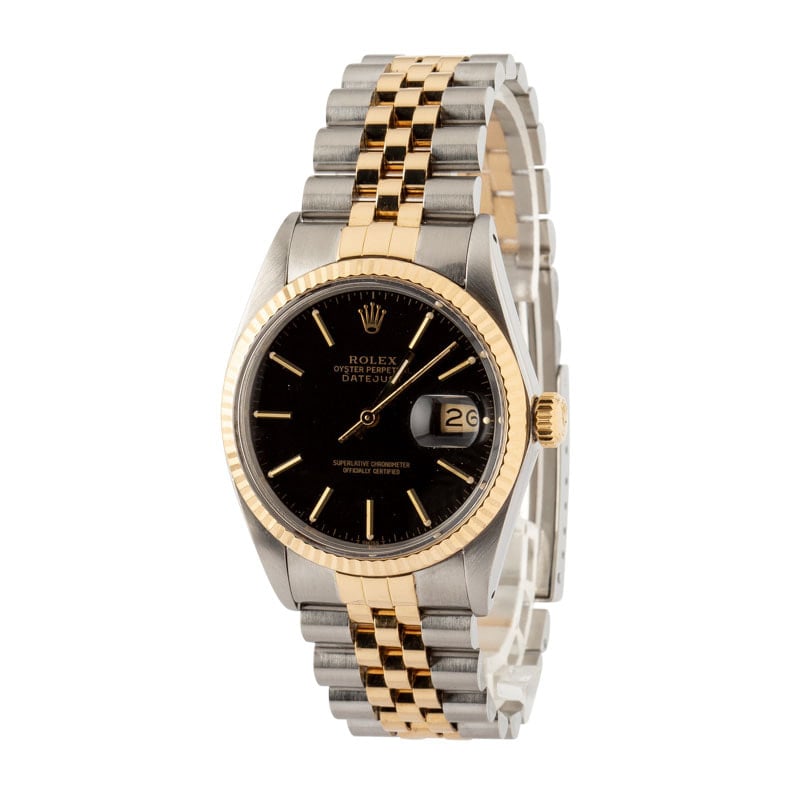 Rolex Datejust Two-Tone 16013 Black Dial