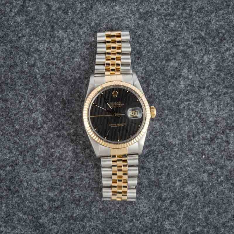Rolex Datejust 36 Ref 16013 Black Tapestry Dial