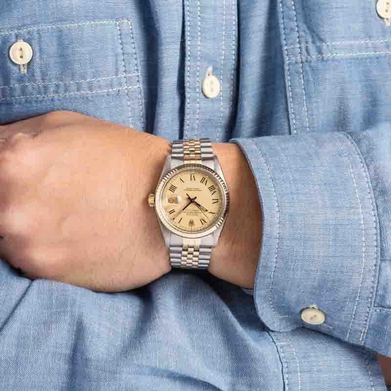 Rolex Datejust 36 Ref 16013 Champagne Buckley Dial