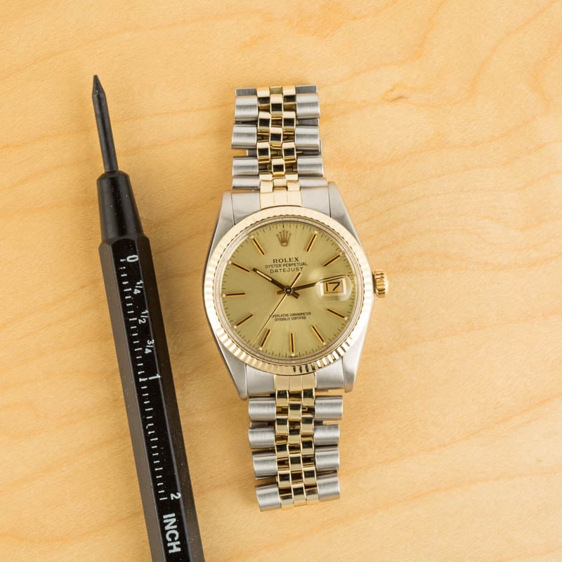 Rolex Datejust Two Tone 16013 Champagne Dial