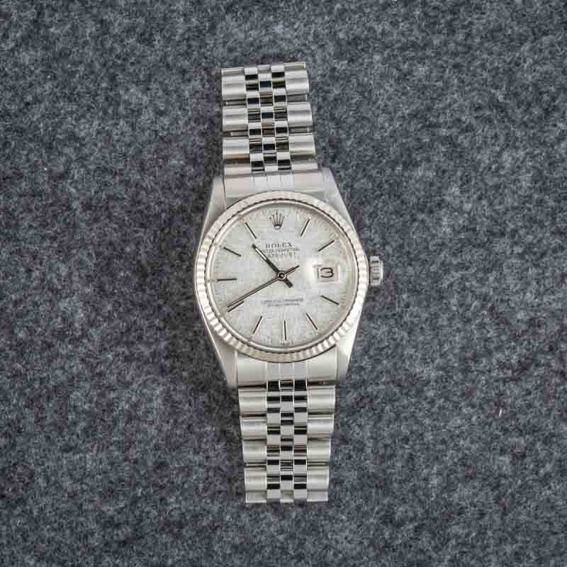Rolex Datejust 36 16014 Silver Linen Dial