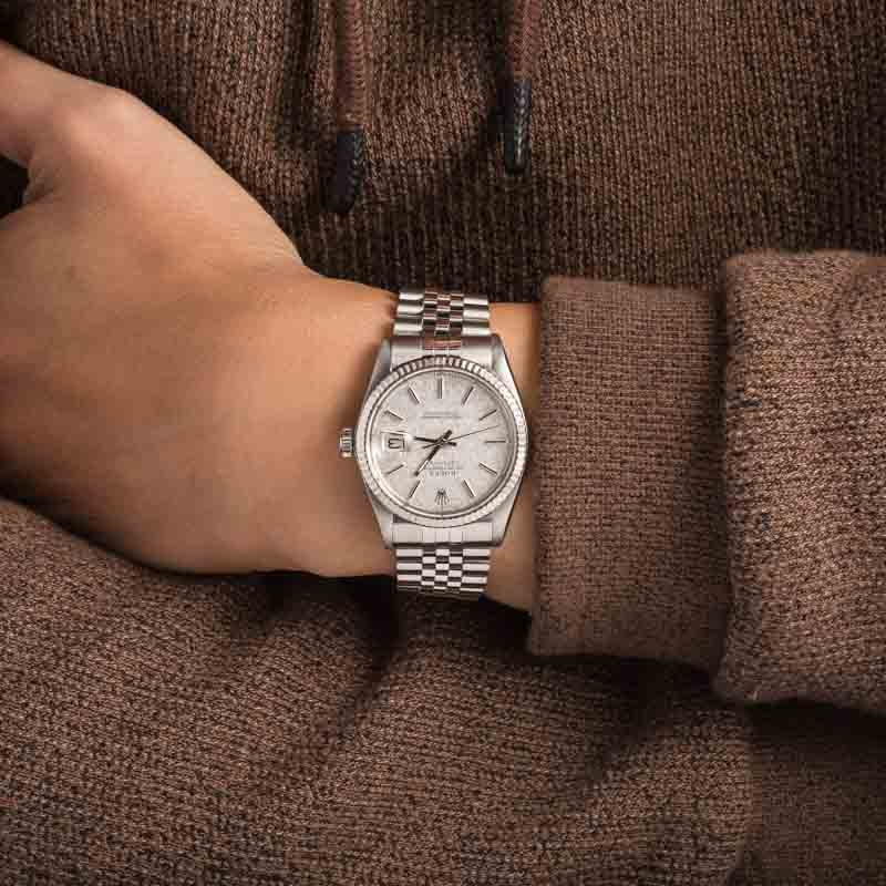 Rolex Datejust 36 16014 Silver Linen Dial