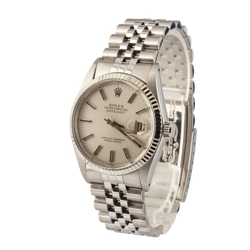 Used Rolex Datejust 16014 Silver Index Dial
