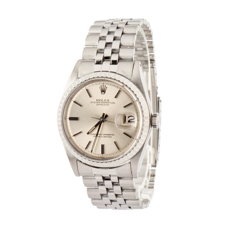 Pre-Owned Rolex Datejust 1603 Silver Dial